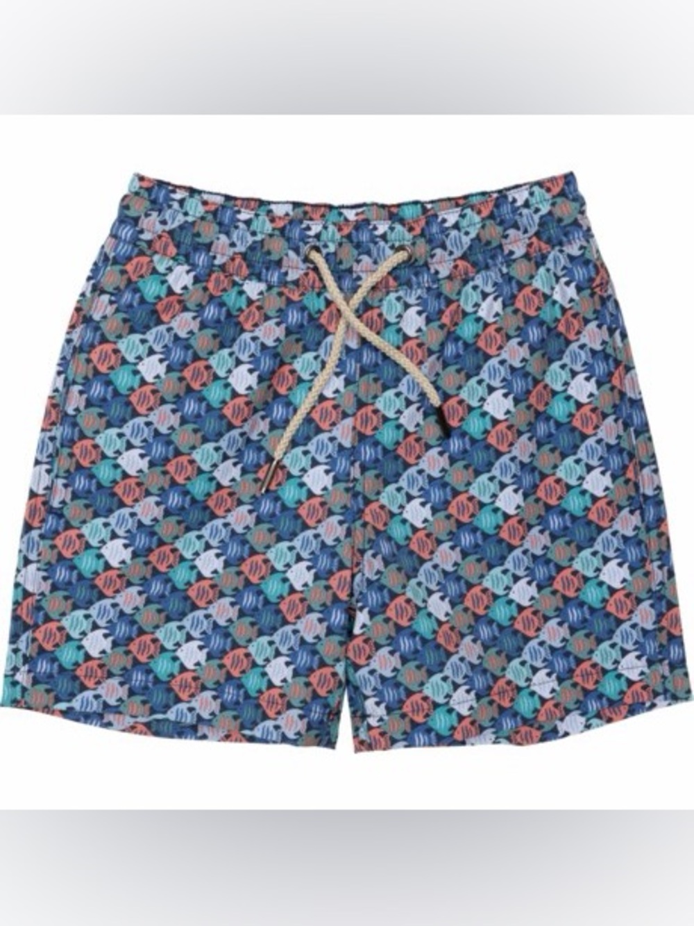 Fair Harbor Big Boys Bayberry Swim Trunks Lined Bathing Suit Fish Shorts XL